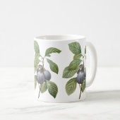 ヴィンテージフードフルーツパープルガーデンプラムズバイルドゥート コーヒーマグカップ (正面右)