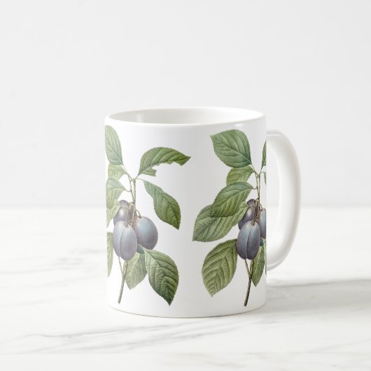 ヴィンテージフードフルーツパープルガーデンプラムズバイルドゥート コーヒーマグカップ (正面右)