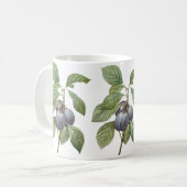 ヴィンテージフードフルーツパープルガーデンプラムズバイルドゥート コーヒーマグカップ (正面左)