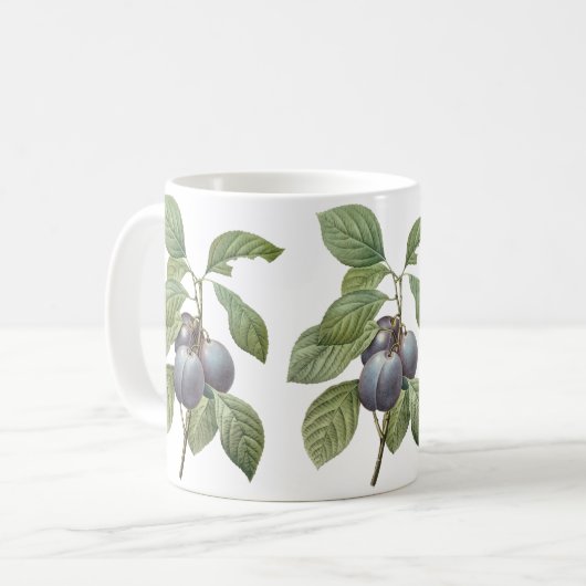 ヴィンテージフードフルーツパープルガーデンプラムズバイルドゥート コーヒーマグカップ (正面左)