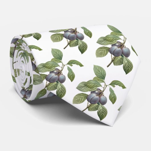 ヴィンテージフードフルーツパープルガーデンプラムズバイルドゥート ネクタイ (ロール)