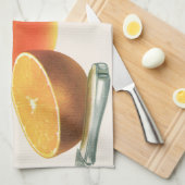 ヴィンテージフードフルーツ熟オレンジ果肉朝食 キッチンタオル (四つ折り)