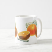 ヴィンテージフードフルーツ熟オレンジ果肉朝食 コーヒーマグカップ (正面右)