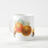 ヴィンテージフードフルーツ熟オレンジ果肉朝食 コーヒーマグカップ (正面左)