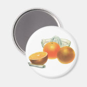 ヴィンテージフードフルーツ熟オレンジ果肉朝食 マグネット (正面/裏面)