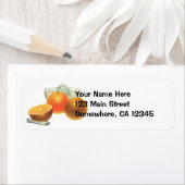 ヴィンテージフードフルーツ熟オレンジ果肉朝食 ラベル (インサイチュ)