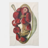 ヴィンテージフードヘルシーブレックファーストシリアルイチゴ キッチンタオル (縦)