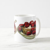 ヴィンテージフードヘルシーブレックファーストシリアルイチゴ コーヒーマグカップ (正面右)