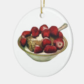 ヴィンテージフードヘルシーブレックファーストシリアルイチゴ セラミックオーナメント (左)