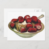 ヴィンテージフードヘルシーブレックファーストシリアルイチゴ ポストカード (正面/裏面)