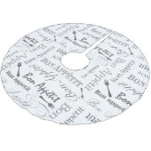 ヴィンテージフードラバーのグルメパターンBon Appett ブラッシュドポリエステルツリースカート (アングル)