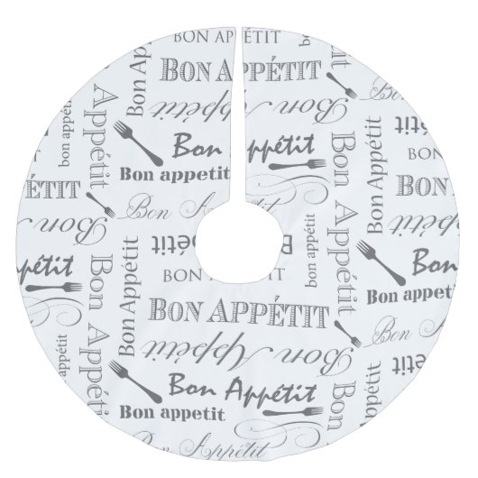 ヴィンテージフードラバーのグルメパターンBon Appett ブラッシュドポリエステルツリースカート (正面)