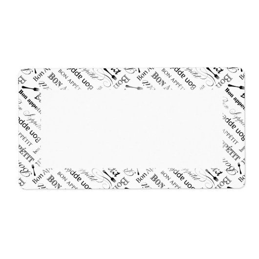 ヴィンテージフードラバーのグルメパターンBon Appett ラベル (正面)