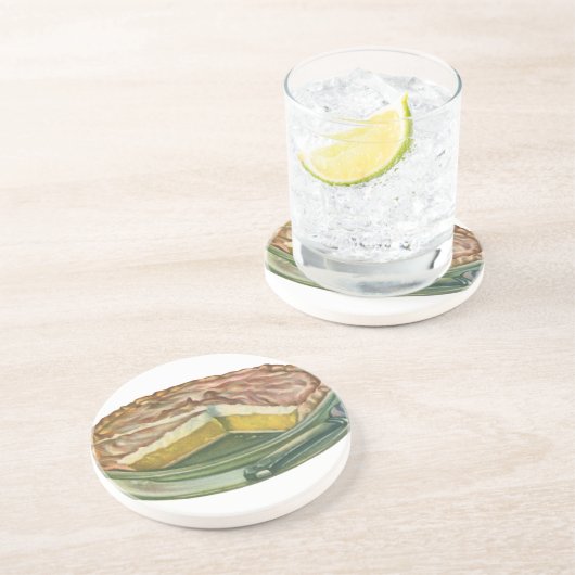 ヴィンテージフードレモンメレンゲパイデザート コースター (側面)