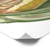 ヴィンテージフードレモンメレンゲパイデザート ポスター (角)