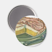 ヴィンテージフードレモンメレンゲパイデザート マグネット (正面/裏面)