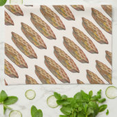 ヴィンテージフード、デザート、感謝祭かぼちゃパイ キッチンタオル (折り畳み)