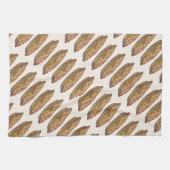 ヴィンテージフード、デザート、感謝祭かぼちゃパイ キッチンタオル (横)