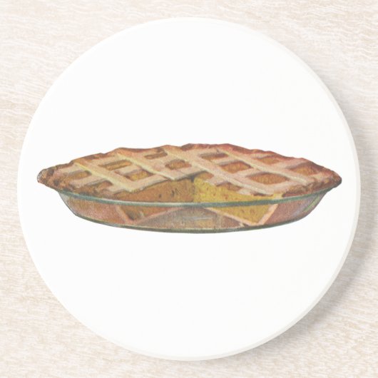 ヴィンテージフード、デザート、感謝祭かぼちゃパイ コースター (正面)