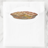 ヴィンテージフード、デザート、感謝祭かぼちゃパイ 楕円形シール (バッグ)