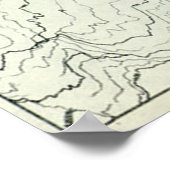 ヴィンテージフーバーダムの地図(1930年) ポスター (角)