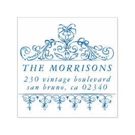 ヴィンテージフ縁どライシファミリー名差出人住所 セルフインキングスタンプ