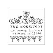 ヴィンテージフ縁どライシファミリー名差出人住所 ラバースタンプ (インプリント)