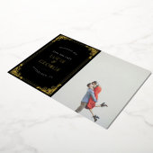 ヴィンテージフ華美レーム写真Date Foilを保存実在する 箔招待状 (回転した状態)