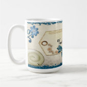 ヴィンテージブお洒落ース名前をカスタムするマグ コーヒーマグカップ (左)