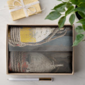 ヴィンテージブイのセット素朴デコペ航海のージ 薄葉紙 (ギフト)