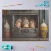 ヴィンテージブイのセット素朴デコペ航海のージ 薄葉紙 (クラフト)