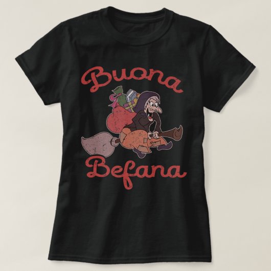 ヴィンテージブオナベファナイタリアンクリスマスエピファニー Tシャツ (デザイン正面)