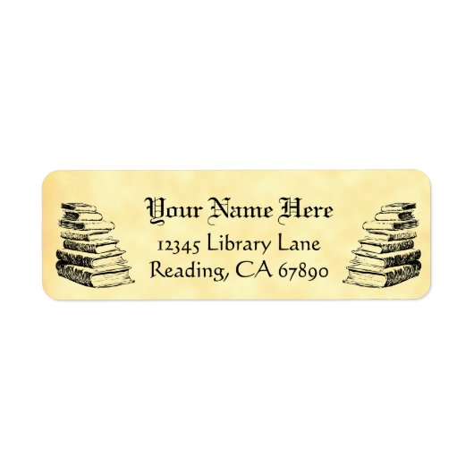 ヴィンテージブッカスタムク差出人住所フェイク羊皮紙 ラベル (正面)