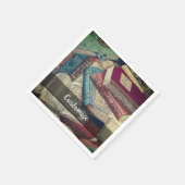 ヴィンテージブックの背景 スタンダードカクテルナプキン (角)
