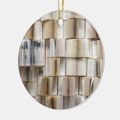 ヴィンテージブックを開く セラミックオーナメント (左)