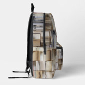 ヴィンテージブックを開く プリントバックパック (左)