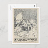 ヴィンテージブックイラストレーションウィンケンブリンケンノド ポストカード (正面/裏面)