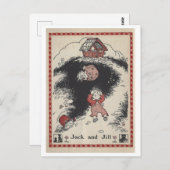 ヴィンテージブックイラストレーションジャックとジル ポストカード (正面/裏面)