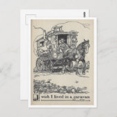 ヴィンテージブックイラストレーション遊牧旅行 ポストカード (正面/裏面)