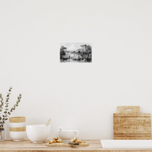 ヴィンテージブックイラストレーション ポスター (キッチン)