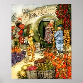 ヴィンテージブックイラストレーション ポスター