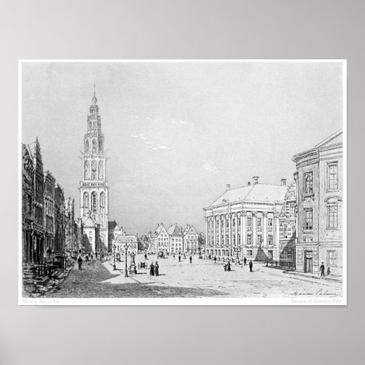 ヴィンテージブックイラストレーション ポスター (正面)