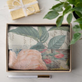 ヴィンテージブックエフェメラデコペバラフローラミント 薄葉紙 (ギフト)