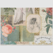 ヴィンテージブックエフェメラデコペバラフローラミント 薄葉紙 (正面)