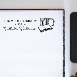 ヴィンテージブックエレガントスクリプトカスタムライブラリのブック セルフインキングスタンプ