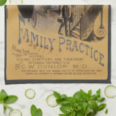 ヴィンテージブックカバードクターダンロップの家族の練習 キッチンタオル (折り畳み)