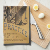 ヴィンテージブックカバードクターダンロップの家族の練習 キッチンタオル (四つ折り)