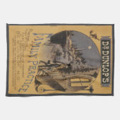 ヴィンテージブックカバードクターダンロップの家族の練習 キッチンタオル (横)