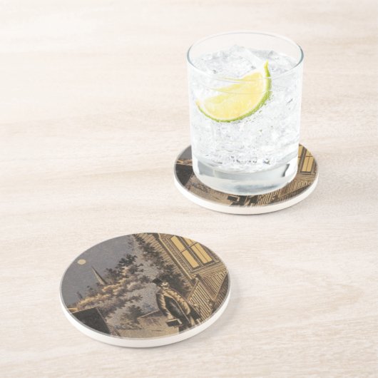 ヴィンテージブックカバードクターダンロップの家族の練習 コースター (側面)