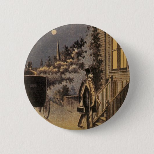 ヴィンテージブックカバードクターダンロップの家族の練習 缶バッジ (正面)